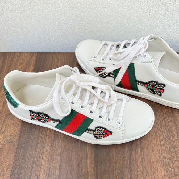 Auth Gucci Ace Arrow Sneakers - Size.36 Used - Picture 5 of 11